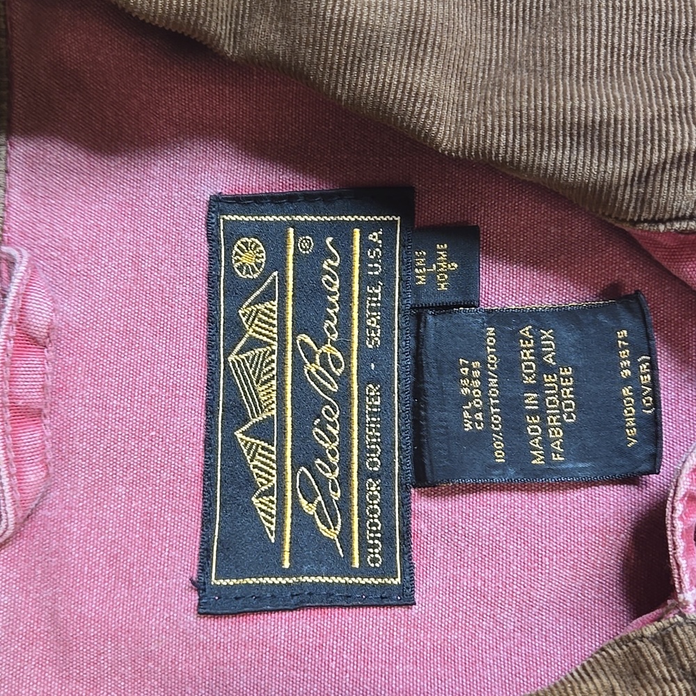 Eddie Bauer Vintage Canvas Barn Jacket Corduroy Streetwear Heritage Workwear - Picture 3 of 8